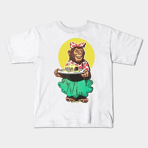 Cook monkey Kids T-Shirt by Marccelus